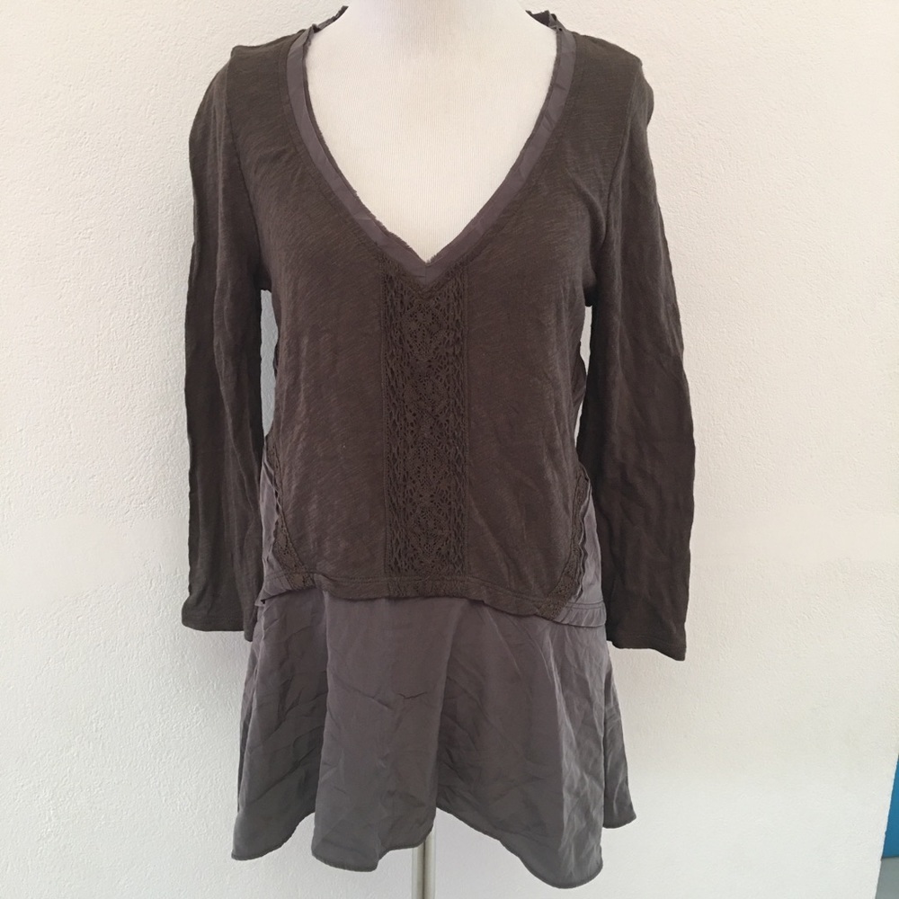 Anthropologie Meadow Rue Long Sleeve Shirt Size M